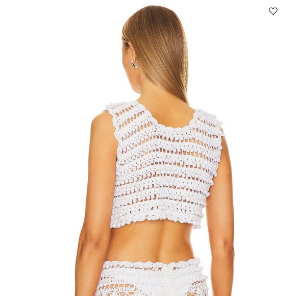 NEW CeliaB x REVOLVE White Baffin Crochet Crop Top NWT - Size M - Picture 3 of 11